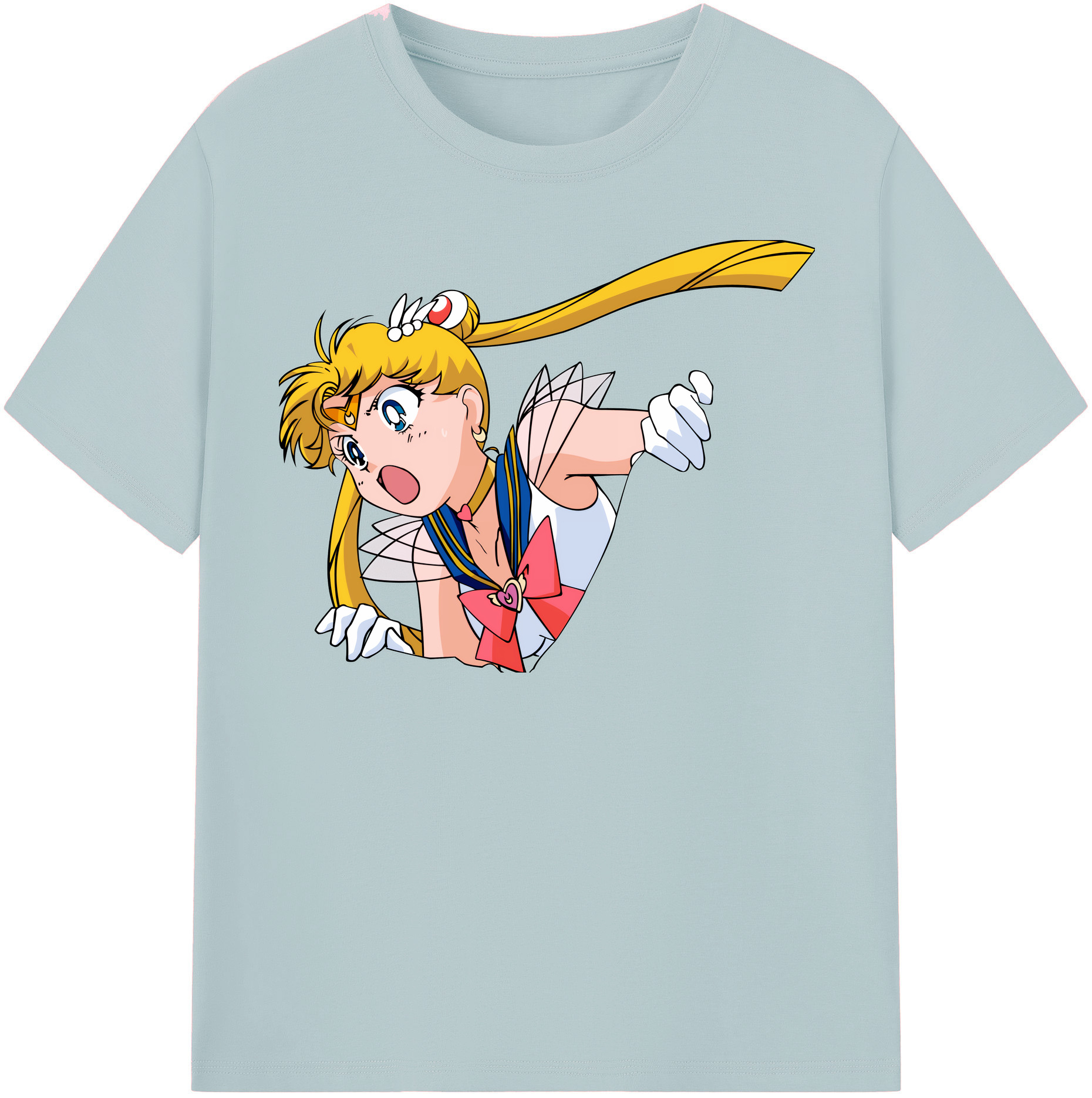 （画像用） 美少女戦士セーラームーン 月野 うさぎ つきの うさぎ Sailor Moon Tsukino Usagi 綿100％半袖Tシャツ（フロントプリント）